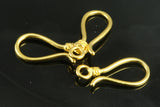 25mm gold plated s brass hook clasp 446