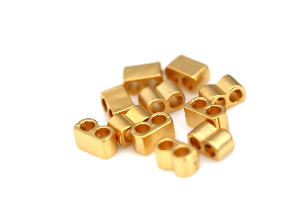 Gold plated alloy finding spacer bead bab ,10 pcs 9,5x5,5mm (3mm hole) OZ661