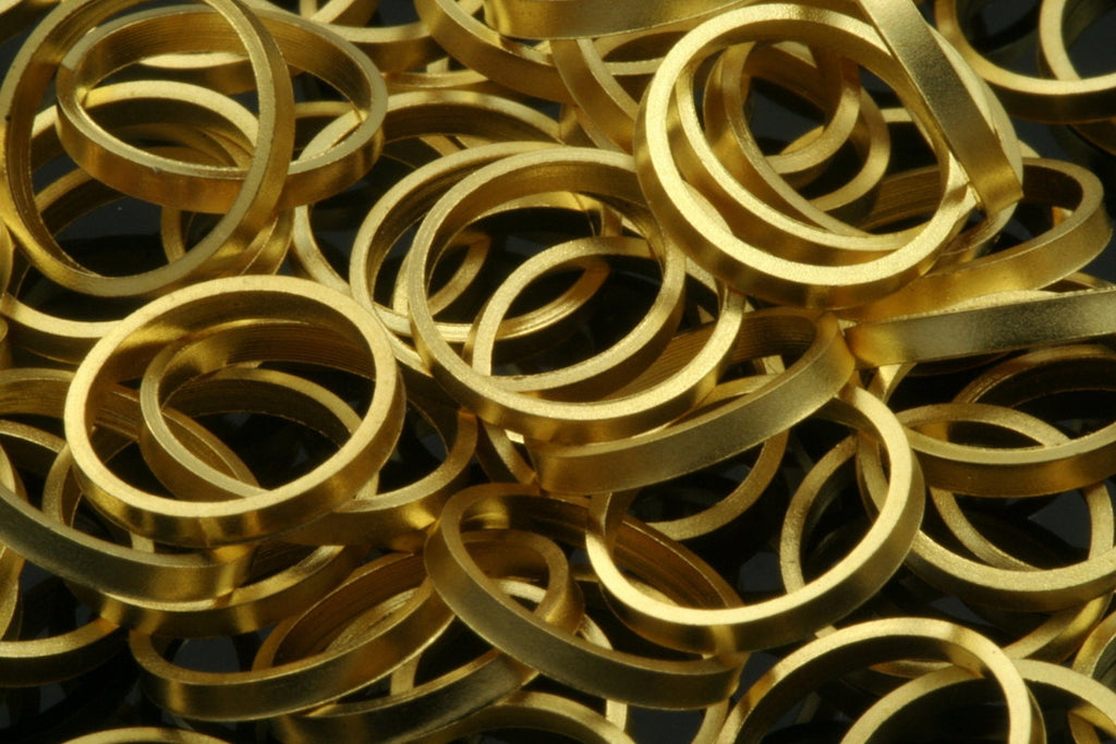 Circle Links, Seamless Ring Circle Connectors for Jewelry Making gold plated brass ,25 pcs 8mmx1mm (hole 7mm )  bab7 OZ1678