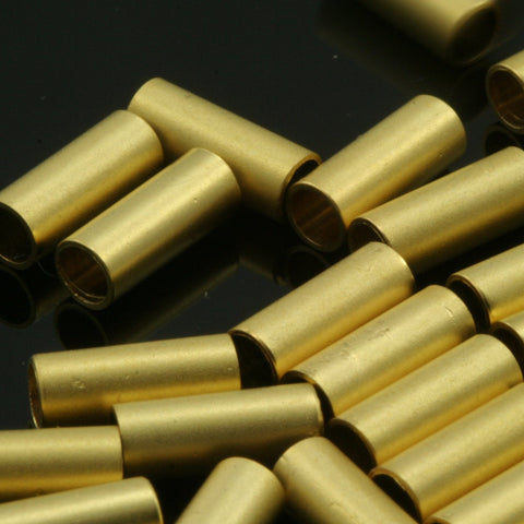 10 pcs  4x10mm ( 3,2mm hole) gold plated brass tube finding charm 1297