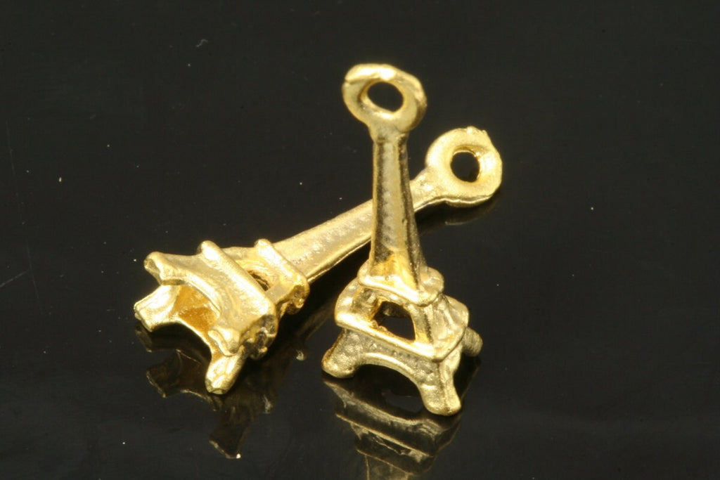 10 pcs 21mm gold plated Eiffel tower shape brass pendant findings 192