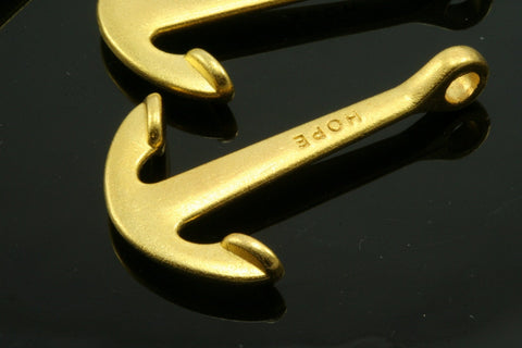 1 pc 40mm gold plated alloy anchor hoe finding charm pendant 683