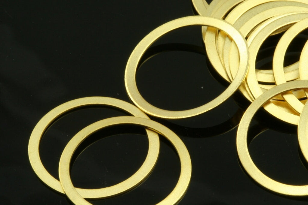 5 pcs 34mm (hole  31mm ) gold plated brass circle ring findings spacer bead 634