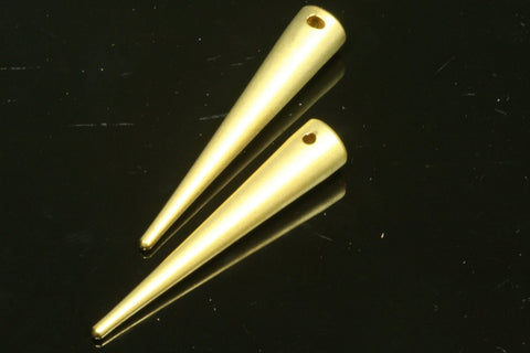 1 pc 7x39mm gold plated spike pendant brass gold plated brass 739