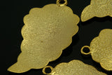 1 pc 42x23mm Gold Plated Brass leaf shape finding charm pendant  538