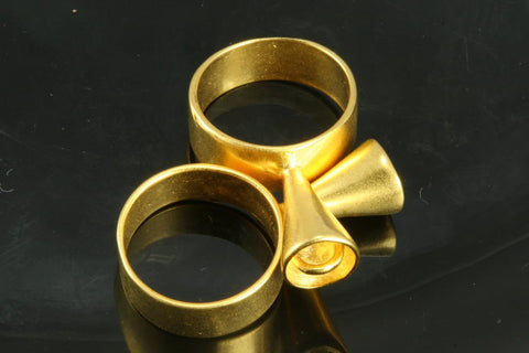 1 pc 26x15mm hole 13mm Gold plated brass brass Charm Hanger HOLDER 474