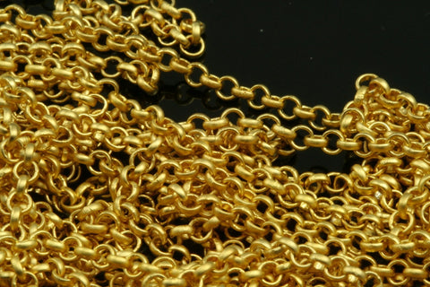 1 mt 3,3 feet 2,5mm gold plated metal link Chain 687