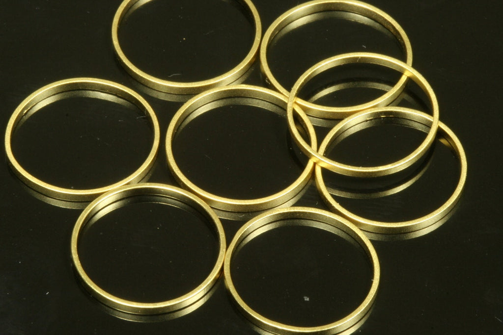 Circle Links, Seamless Ring Circle Connectors for Jewelry Making 15 pcs 14mm gold plated brass bab 2486