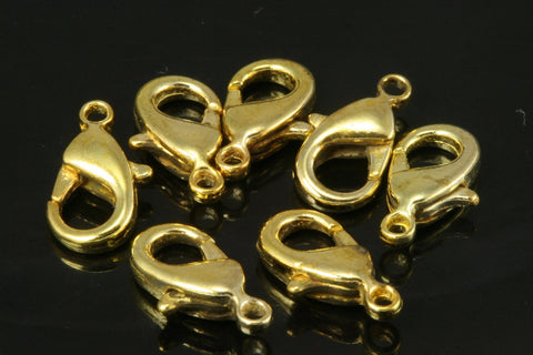 lobster claw clasps 10 pcs gold plated alloy 12mm 502 131