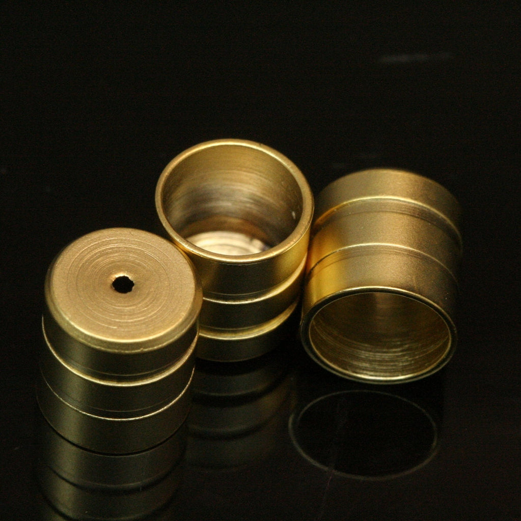 4 pcs  10x10mm 8,8mm inner gold plated brass cone spacer holder finding charm end caps 879-10 ENC9 1669