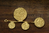 Gold Plated Brass leaf shape finding 2 Pcs charm pendant  40x22mm 525