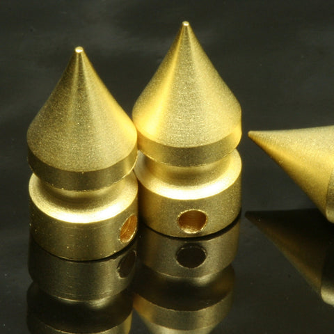 2 pcs  7x15mm gold plated spike pendant brass gold plated brass 706