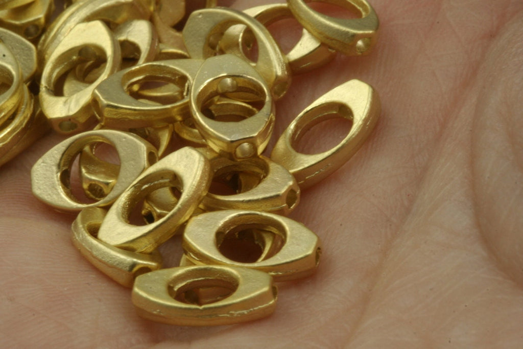 10 pcs 10mm (4mm bead) gold plated alloy spacer bead 1mm 20 gauge bab1 797