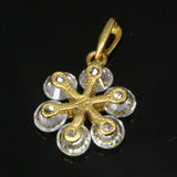 1 pc gold plated brass snowflake flower shape with rhine stones finding charm pendant  20x14mm 1361