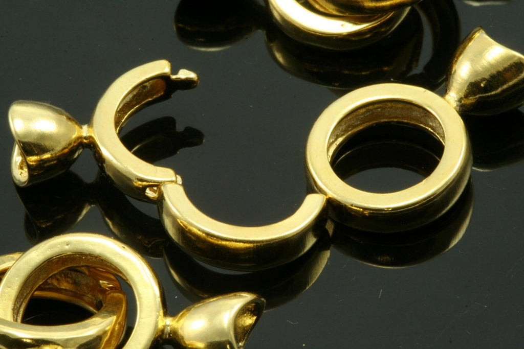 1 set 21mm hole is 5,5mm Gold Plated Brass snap Clasp,  641