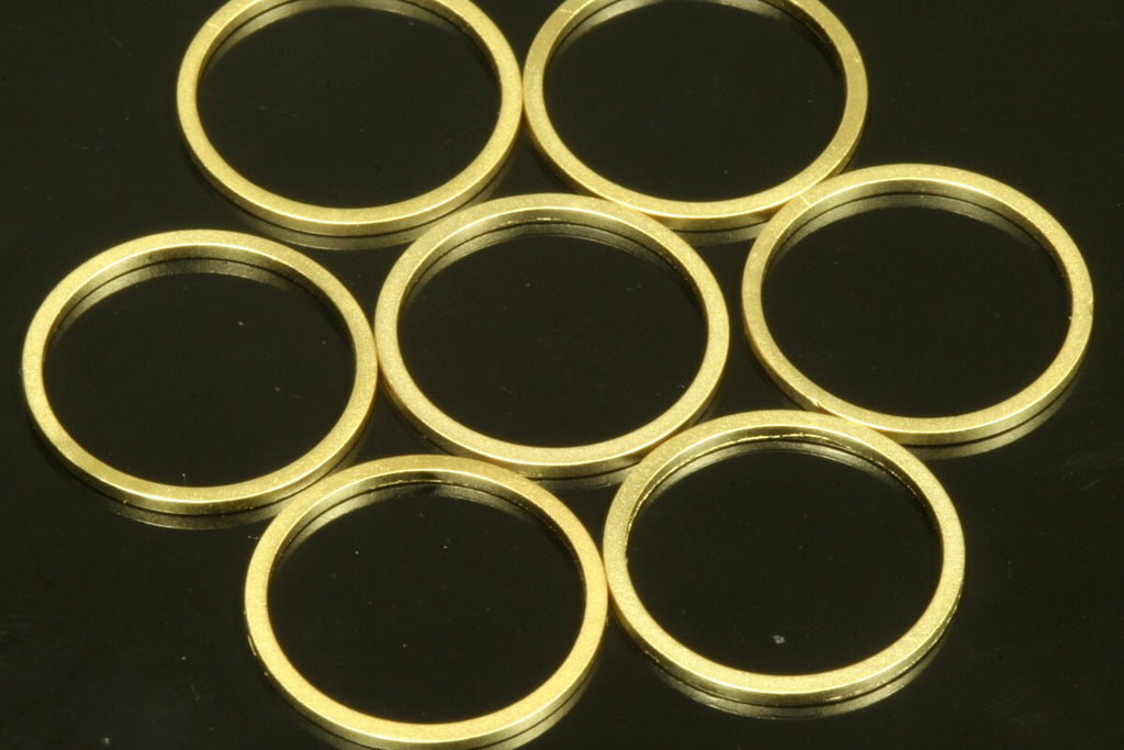 Circle Links, Seamless Ring Circle Connectors for Jewelry Making 20 pcs  16mm gold plated brass bab 1675