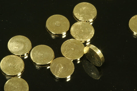 20 pcs  6mm thickness is 1mm  gold plated round coin shape brass gold plated brass 731 tmlp