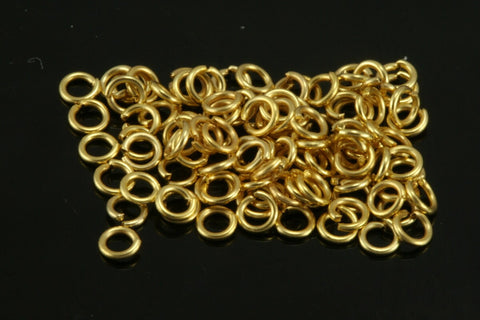 Open jump ring 200 pcs gold plated brass jumpring 3mm 0,5mm 24 gauge findings 1151G