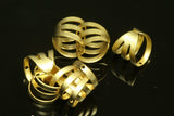 10 pcs 9mm gold plated brass ear cuffs with one hole 9mm 3/8 inch 714