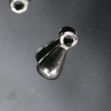 Drop shape charms, nickel plated brass ,7.7mm one loop  ,findings OZN831-33 tmlp