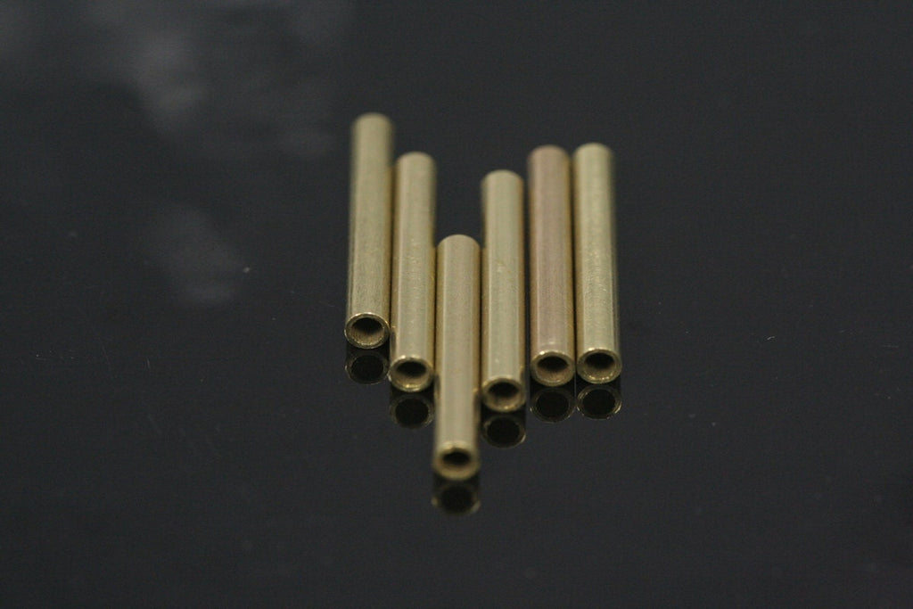 Raw brass tube 4x30mm (hole 2.8mm 9 gauge) industrial raw brass,raw brass Pendant, Findings spacer bead 1473