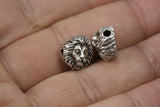 4 pcs  silver plated lion  spacer 12mm (hole 2mm) Lion Findings spacer bead bab355