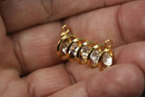 1 pc 25mm 1" gold plated brass rhinestone connector brass  findings connector 378