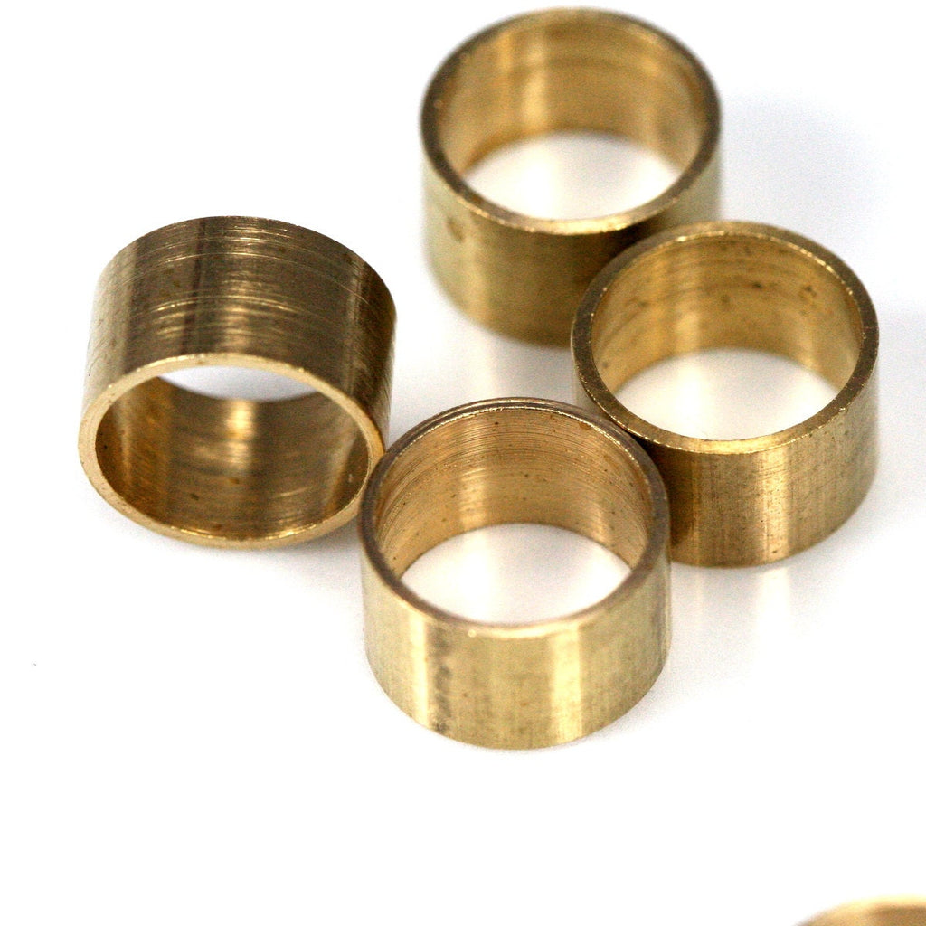Raw Solid Brass Spacer Bead 10x6mm  (hole 9mm) , Findings bab9 1591R