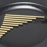 20 pcs  4x16mm ( 3,6mm hole) gold plated brass square tube finding charm 915-16