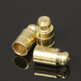 20 pcs 5x9.3mm 4mm inner with loop raw brass cord  tip ends, raw brass ribbon end, raw brass ends cap, findings ENC4 1755