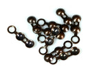 100 pcs 4x13mm brass ball crimp bead tips- clam shell knots cover terminators- antique copper tone findings CS4C-14 1919
