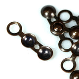 100 pcs 4x13mm brass ball crimp bead tips- clam shell knots cover terminators- antique copper tone findings CS4C-14 1919