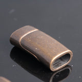 Magnetic clasp leather cord  25x12,7mm 1"x1/2" antique yellow alloy 5x10mm 3/16"x3/8" MCL510 1505AB