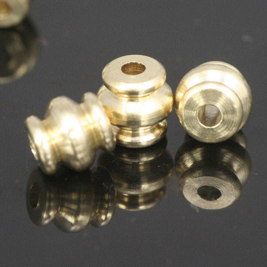 15 pcs raw brass cylinder 7x7mm (hole 2mm) industrial brass charms, findings spacer bead bab2 1519R