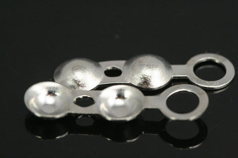 50 pcs 6x17mm brass ball crimp bead tips- clam shell knots cover terminators- nickle free findings CS6N-19 1928