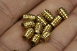 50 pcs 5x6mm (hole 3mm) raw brass cylinder industrial brass findings spacer bead bab3 1739