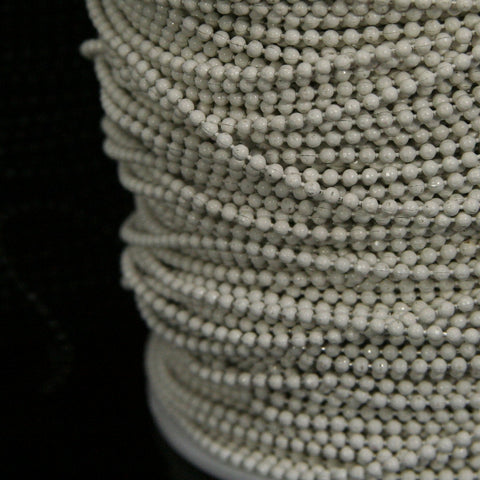 10 meter 33 feet 1.2mm 15 gauge white brass ball chain with iron connector z030