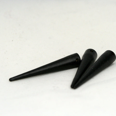 Black Painted Brass Long Spike 7x39mm 9/32"x1 9/16" finding spacer industrial design (1,5mm 1/16" 15 gauge hole ) 1141R