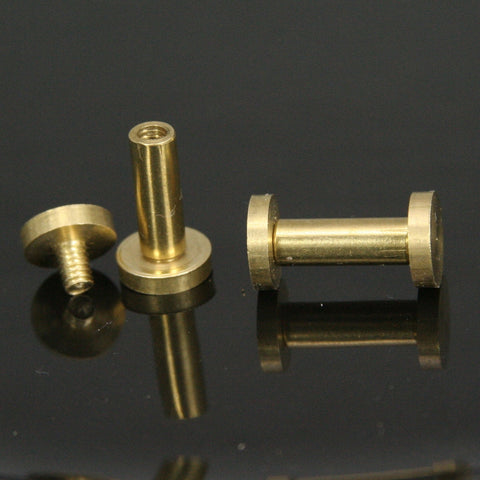 raw brass barbell, 2 pcs  9x18mm 4.5mm bar, 13mm inner lenght BB4 1742