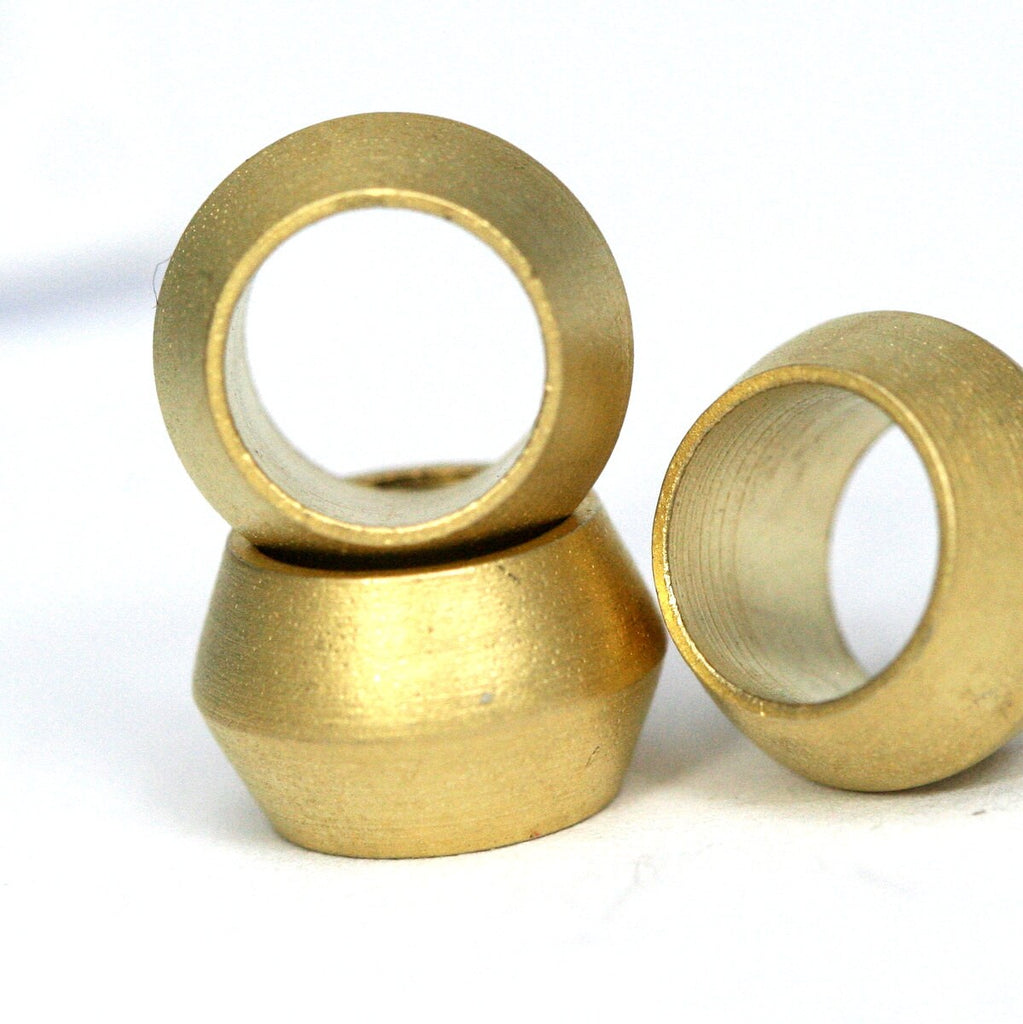Spacer bead, gold plated brass ,sphere 8.8x5.6mm (hole 6mm) industrial brass charms, pendant, findings spacer bead bab6 OZ1446
