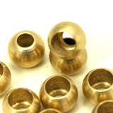 10 pcs  9.8x7.8mm ( holes 6.5mm 4.5mm ) raw solid brass spacer, raw brass decorative cord end beads, hanging metal beads ENC6 1237R