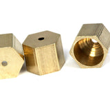 raw brass hexagonal end caps 8X7mm 7mm inner ENC7 1659
