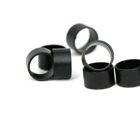 10x6mm  (hole 9mm) black painted solid brass spacer bead , findings bab9 1591B