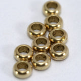 Spacer bead donut shape, raw solid brass  4mm (hole 11 gauge 2.2mm) Findings 10.5 bab2 OZ1462