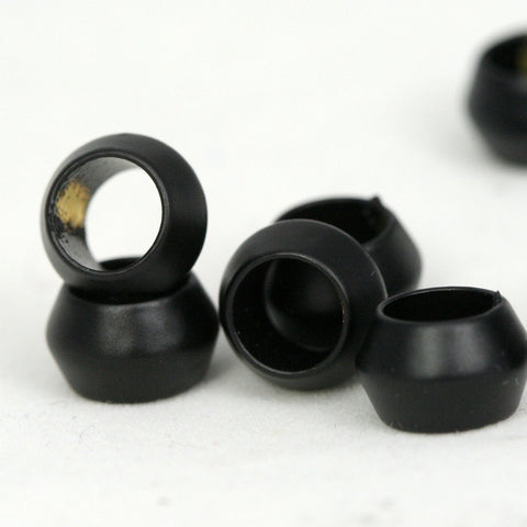 Black painted brass sphere 8.8x5.6mm (hole 6mm) industrial brass charms, pendant, findings spacer bead bab6 1446