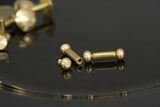 Brass barbell 2 pcs  7x24mm 4.5mm bar, 13mm inner lenght barbell, BB4 1742