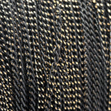 Soldered Chain Faceted Curb 10 meter 33 feet 3x2mm Black Antique Brass Sparkle Bright z162