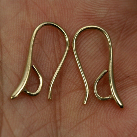 17mm raw brass earring hook with holder 1262R