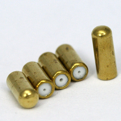 20 pcs 10.5x4mm raw brass needle caps pin caps Hat pin clutch 1264R