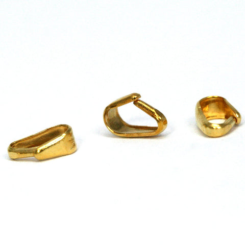 Pinch Bails gold plated,  7x4 mm pendant connectors, pendant, clasps 1083 G7